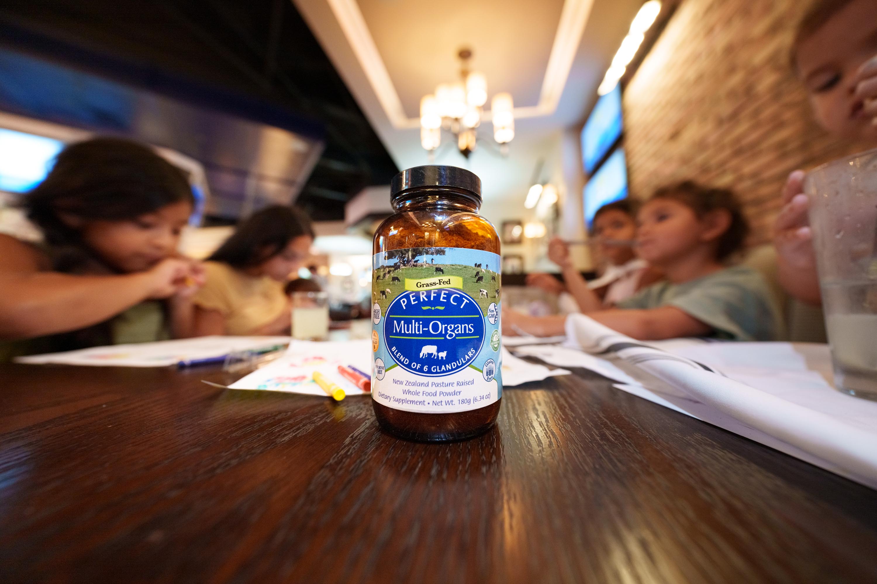 An image of Perfect Supplements on a table at a restaurant